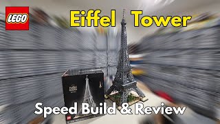 LEGO Eiffel Tower Speed Build and Review  10307 [upl. by Junieta]