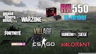 RX 550 4GB  I310100F Test in 9 Games in 2022  RX 550 Gaming [upl. by Liamsi]