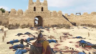 Mount amp Blade II Bannerlord 118 vs 732 kill everyone in the castle [upl. by Ahseinar558]