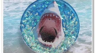 DIY Shark Attack Coaster for Shark Week Another Coaster Friday [upl. by Emmye]