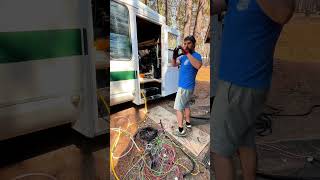 shuttle bus conversion  removing unnecessary electrical wires [upl. by Eissoj]