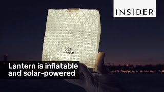 This lantern is solarpowered and inflatable [upl. by Kostman]