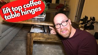 DIY Lift Top Coffee Table Hinges amp Hardware Installation [upl. by Wright]