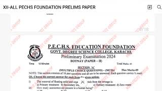 Pechs ollege class 12 prelim papers sindh board Class 12 pechs college paper sindh board [upl. by Rauch103]