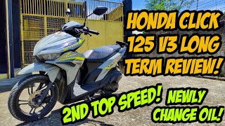 2nd Top Speed Kay Honda Click 125 V3 After Change Oil amp Long Term Review Langga Gail [upl. by Bridie]