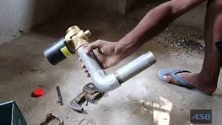 How to Install Toilet Flush Valve amp Pan in bathroom [upl. by Ingaberg]