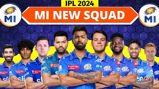 IPL 2024  Mumbai Indians Team Full Squad  MI New Squad 2024  MI Team Players List 2024 [upl. by Alanna457]