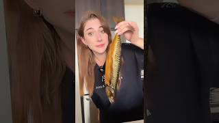 Have you tried Russian food canadianfoodblogger russianmukbang smokedmackerel eatwithlana [upl. by Kcir]