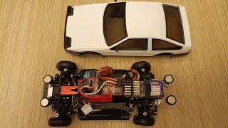 128 Toyota AE86 RC MINID Assembly 3  Magnet Car Shell Setup [upl. by Erasaec122]