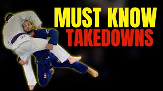 16 TAKEDOWNS In Less Than 2 Minutes  BJJ People Must Learn [upl. by Sergu]