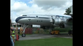 Engine start of Constellation N749NL at Lelystad Airport [upl. by Annaya]