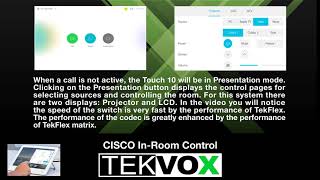 TEKVOX Cisco InRoom Touch 10 [upl. by Dene]