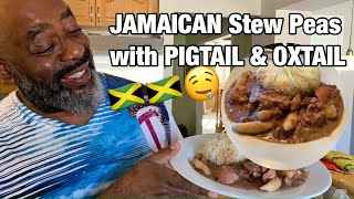 How to make Jamaican STEW PEAS with PIGTAIL and OXTAIL [upl. by Melc789]