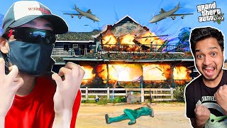 MY FRIEND DESTROYED MY HOUSE SO I TOOK REVENGE IN GTA 5 [upl. by Trebma]