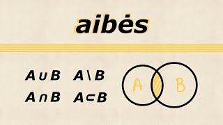 Aibės  sąjunga sankirta atimtis [upl. by Shem]