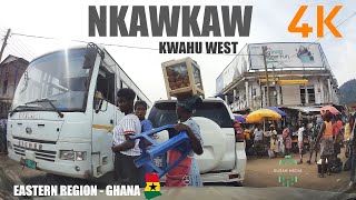 Nkawkaw Drive Tour in the Kwahu West Eastern Region of Ghana 4K [upl. by Ihteerp43]