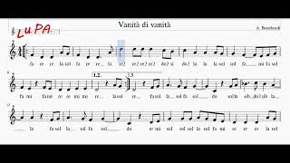 Vanità di vanità A Branduardi  Flauto dolce  Note Spartito  Karaoke  Instrumental  Canto [upl. by Oirad]