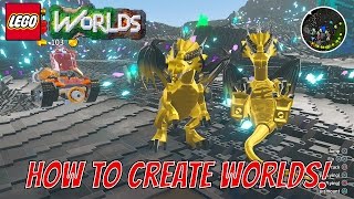 LEGO Worlds How to Create New Worlds as a Master Builder with 100 Gold Bricks [upl. by Eisenhart]