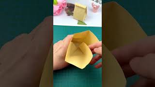 EASY ORIGAMI丨Paper bag丨PAPERCARFT丨HANDEMADE丨DIY [upl. by Thurmond]