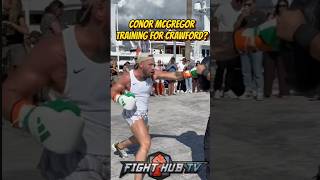 Conor McGregor THROWS POWER shots on pads training for Crawford matchup [upl. by Utica]