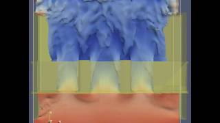 Plan View of Open FOAM 3D Modelling of Afflux at Arch Bridge [upl. by Kassia]