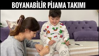 Boyanabilir pijama takımı aldık boyuyoruz 🫶🏻☺️ [upl. by Yhtac]