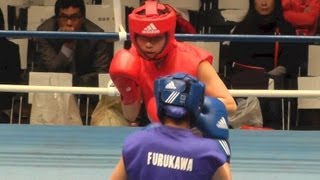 Womens Boxing 林美涼 vs 古川絢菜 女子ボクシング 201342 [upl. by Aleit314]