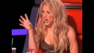 Shakira  The Voice quotShe Wolfquot [upl. by Nodlehs]