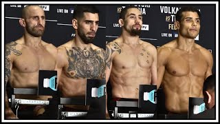 VOLKANOVSKI VS TOPURIA UFC 298 PESAGEM [upl. by Ahk]