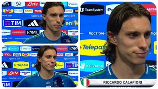 Riccardo Calafiori postmatch interview ItaliaTurchia 00 calafiori [upl. by Reube]