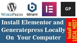 how to easily install elementor and generatepress locally on your computer or localhost wordpress [upl. by Elauqsap]