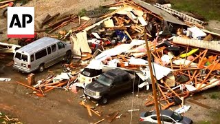 Tornado destroys homes in Tennessee [upl. by Eelnayr395]