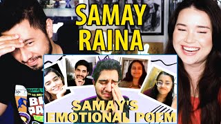 SAMAY RAINA EMOTIONAL POEM  Ft ft Yahya Bootwala​ Suhani Shah​ amp UnErase Poetry  Reaction [upl. by Boy]