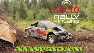 Secto Rally Finland 2024  Crash Grégoire Munster  HIGHLIGHTS Saturday Morning Loop Day 3 [upl. by Jea469]