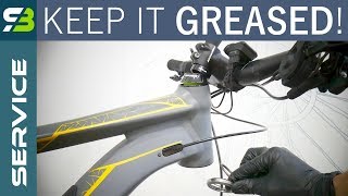 How To Service The Headset Bearings On Your Bicycle Greasing Cleaning Overhaul [upl. by Magdaia]