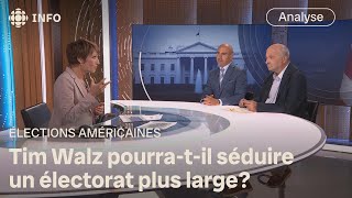 Panel américain  que représente la nomination de Tim Walz comme colistier de Kamala Harris [upl. by Yelrah]