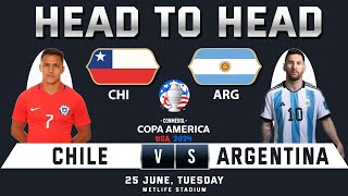 CHILE vs ARGENTINA  CONMEBOL COPA AMERICA USA 2024  Prediction amp Head to Head Stats  CHI vs ARG [upl. by Emirac]