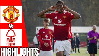 Manchester United vs Forest  Martin Obi Hattrick🔥 Highlights  U18 Premier League  261024 [upl. by Akimrehs]