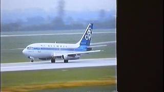 Olympic Airways  Boeing 737200  Takeoff DUS classic [upl. by Nylknarf]