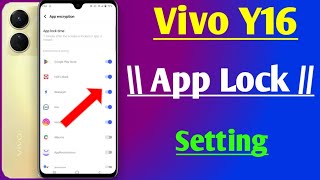 vivo y16 app lock setting  vivo y16 me app lock kaise kare  how to set app lock in Vivo y16 [upl. by Leerzej]