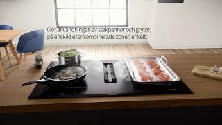 Bosch induktionshäll med inbyggd köksfläkt  2 produkter i 1 Accent line praktiskt och snyggt [upl. by Delcine]