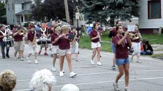 Fairport Harbor Oh Mardi Gras Parade High School Band 2009 [upl. by Jerri181]