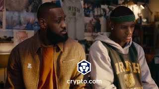 Cryptocom LeBron James Super Bowl LVI Commercial  Young LeBron CGI quotFortune Favors the Bravequot [upl. by Yendic]