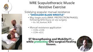 Scapular ProtractionRetraction Manual Resistive Exercise MRE [upl. by Antoni]