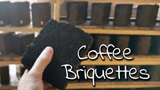 Coffee Briquettes  Free fuel  The best method so far [upl. by Enilehcim]