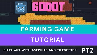 Godot farming game tutorial pt2  tileset pixel art with aseprite and tilesetter [upl. by Adon]