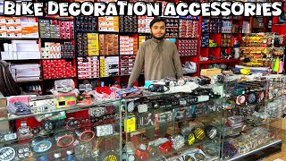 Bike Modification Accessories Wholesale Shop😱 Low Price Bike Accessories🤔 Pak Moto [upl. by Alexina]