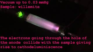 Cathodoluminescence a simple demonstration [upl. by Oirelav]