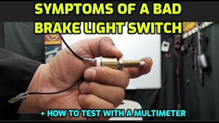 SYMPTOMS OF A BAD BRAKE LIGHT SWITCH REAR BRAKE LIGHT STAYS ON [upl. by Araic]