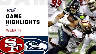 49ers vs Seahawks Week 17 Highlights  NFL 2019 [upl. by Eutnoj]